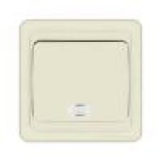 Выключатель 1кл с подсветкой крем/крем Мимоза, артикул УТ000076679