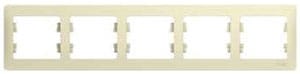 Рамка GLOSSA бежевый 5-пост. (Schneider Electric), артикул УТ000054135