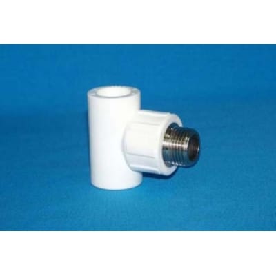 Тройник PPR комб. наруж 20 х 3/4" серый, артикул УТ000035250