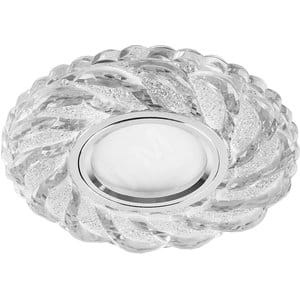 Светильник ИВО-50w G5.3 со светодиод.подсветкой 4000К хром с прозрачным стеклом, артикул УТ000091909