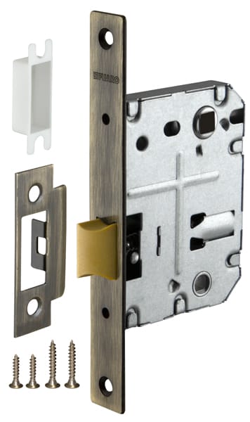 Защелка врезная PLASTIC P72-50 АB бронза, артикул 42359/33597