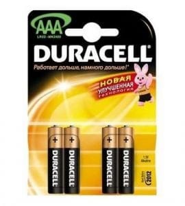 Элемент питания DURACELL LR03 ААА (1 уп./2шт), артикул 116465