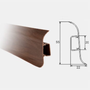 УГОЛ для плинтуса 55мм "Классик" Венге темный/наружный 303, артикул УТ000003993