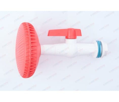 Полив Комплект душевой пластик ABS с краном 1/2 лейка 11см, артикул 55107