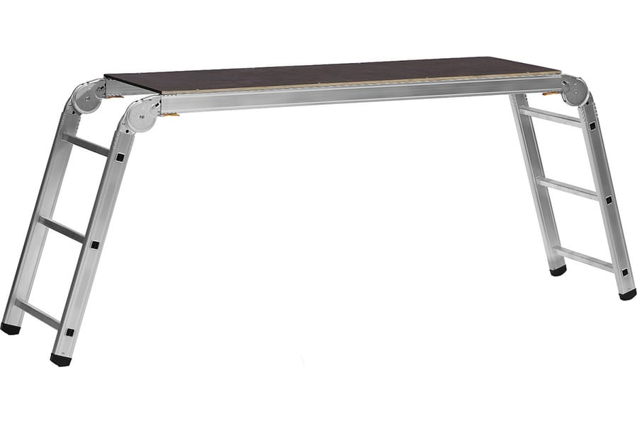 Подмости рабочие СИБИН 3x6x3 ступени , алюминиевые , складные с фиксированной площадкой, артикул 38843