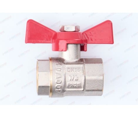 Кран шаровый ТСМ 1/2" ВВ бабочка, артикул 00-00000358