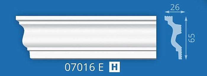 07016Е Плинтус потолочный 2м Экструдированный Лагом (в упак. 60 шт), артикул УТ000071176