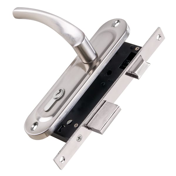 Замок цилиндровый в комплекте с ручкой LOCKSET16.CRONA.4070-1 (KIT P16 4070 CRONA) SN мат.никель, артикул 41713