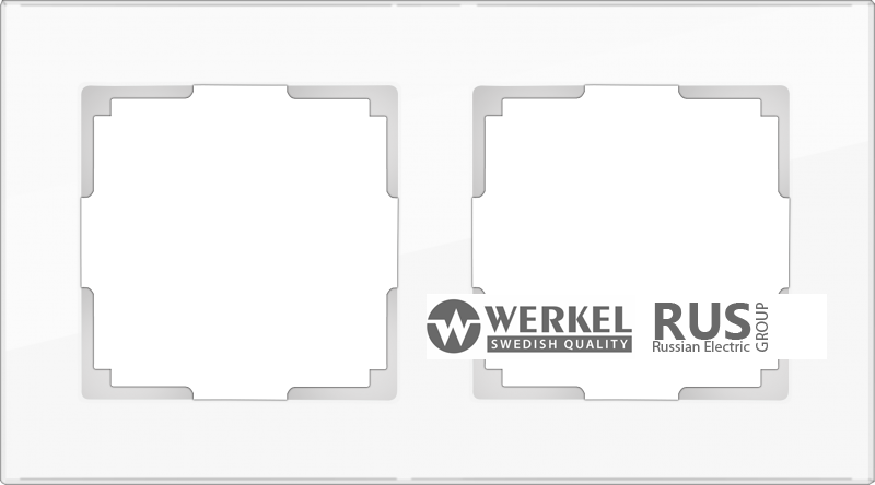 Рамка  2 Поста Универсальная Белый Матовый Стекло    Favorit Werkel, артикул УТ000047815