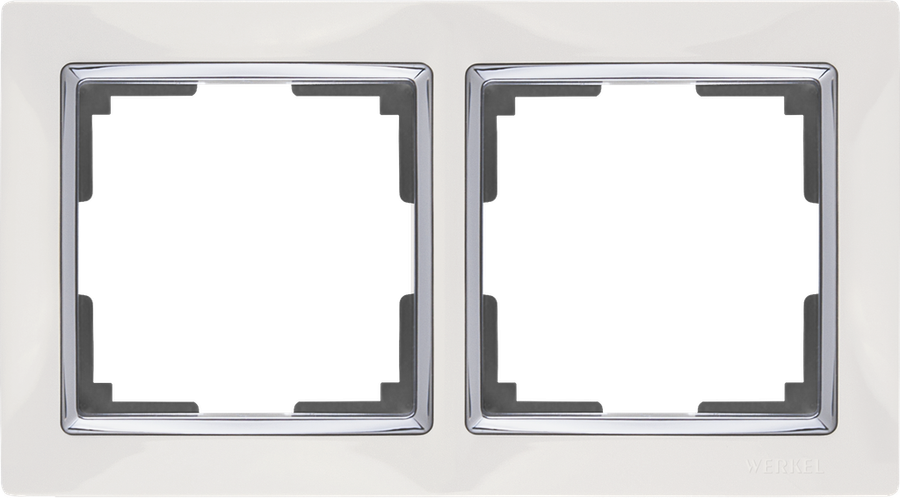 Рамка  2 поста универсальная Слоновая кость Basic    Snabb Werkel, артикул УТ000047833