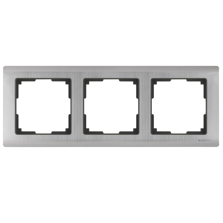 Рамка  3 Поста Универсальная Глянцевый никель    Metallic Werkel, артикул УТ000047852