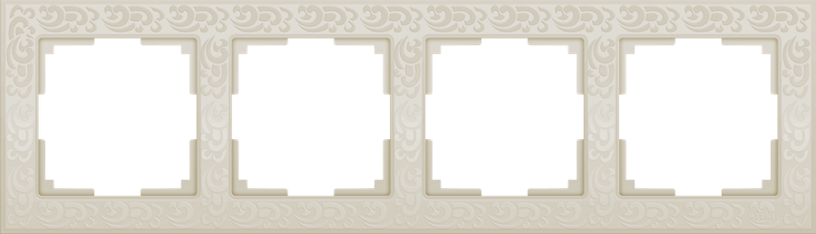Рамка  4 Поста Универсальная Слоновая Кость    Flock Werkel, артикул УТ000047893