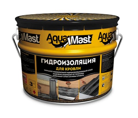 Мастика битумно-резиновая ТЕХНОНИКОЛЬ AquaMast д/кровли (3кг)