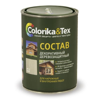 Состав деревозащитный  "Colorika&Tex" бесцветный 0,8л, артикул УТ000082323