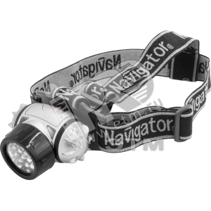 Фонарь светодиодный налобный пластик NPT-H05-3AAA 19LED, артикул 17981/94917