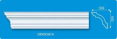 05509Е Плинтус потолочный 2м Экструдированный Лагом (в упак. 100 шт), артикул 05509Е