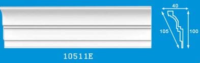 10511Е Плинтус потолочный 2м Экструдированный Лагом (в упак. 30 шт), артикул 10511Е