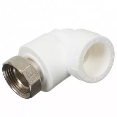 Уголок PPR комб. накидная гайка 20 х 3/4 белый, артикул УТ000056589