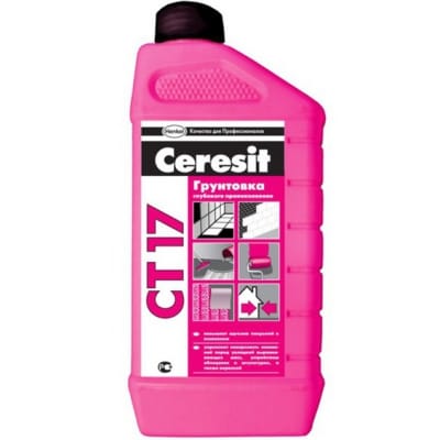 Грунт CERESIT СТ17 PRO глубокого проникновения 1л ЗИМА, артикул 2636730