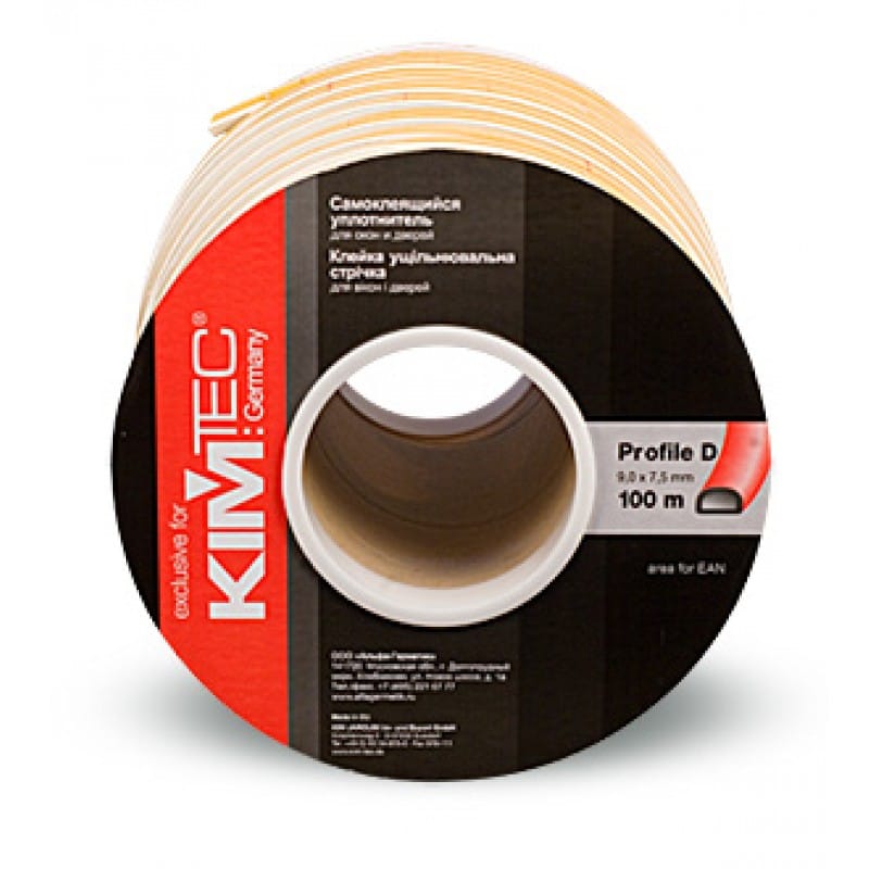 Уплотнитель "KIM-TEC" D-профиль коричн. 9*7,5мм (100м), артикул 04-14-04