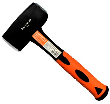 Кувалда Bohrer 1000 г. рукоятка фибергласс с резиновым покрытием (cталь 45 HRC 50-58), артикул 45019100