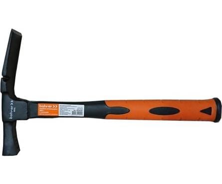 Молоток каменщика Bohrer 600 г. рукоятка фибергласс с резиновым покрытием (круглый боек, cталь 45 HR, артикул 45016145