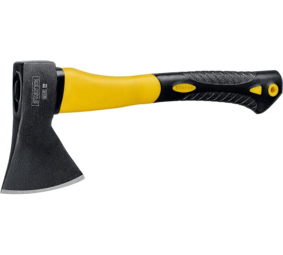 Топор Bohrer 1000 г. рукоятка фибергласс 450 мм с резиновым покрытием (cталь 45 HRC 50-58), артикул 45119100