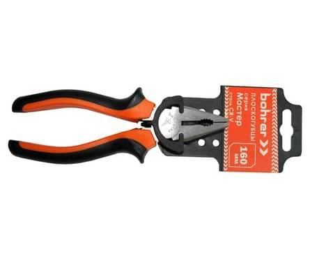 Пассатижи Bohrer Мастер 200 мм универсальные (сталь CrV HRC 55-60) двухкомпонентная рукоятка (German, артикул УТ000089130