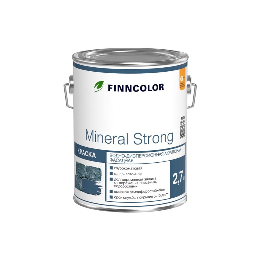 Краска ВД ТИККУРИЛА МИНЕРАЛ СТРОНГ фасадная 2,7л, артикул УТ000092824