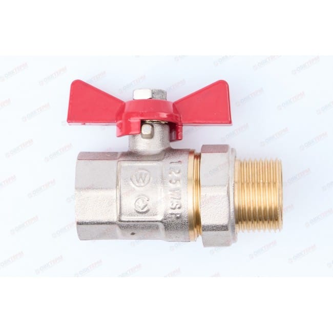 Кран шаровый с американкой ТСМ 1/2" бабочка, артикул 00-00000366