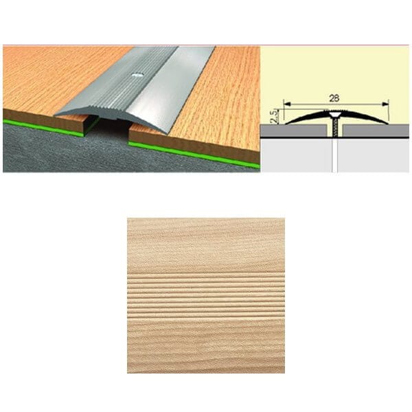 Порог 36мм 0,9м "Идеал" Дуб снежный 215, артикул УТ000049032