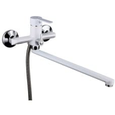 Смеситель для ванны FRAP белый (одноручный, длинный гусак 35 см евро перекл) F2241, артикул УТ000074334