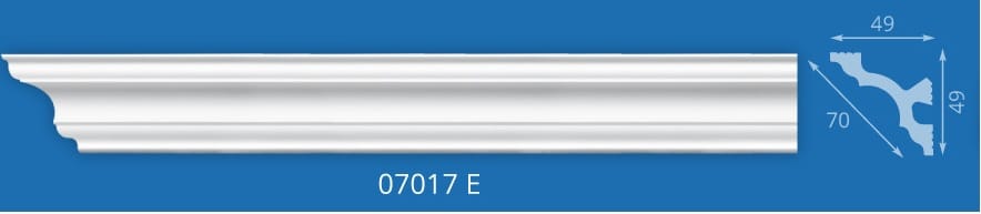 07017Е Плинтус потолочный 2м Экструдированный Лагом (в упак. 55 шт), артикул 07017Е