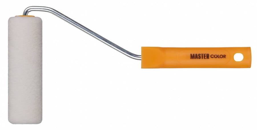 Валик, ядро 15 мм, полиэстр филт, ворс 5 мм, ручка 27 см желт., 100 мм, артикул 30-1035