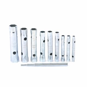 Набор ключей-трубок торцевых, 6 х 22 мм, 2 воротка, оцинкованные, 10 шт, СОЮЗ, артикул 1045-22-S10C