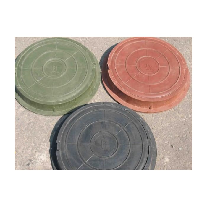 Люк канализационный зеленый 3т круглый (ДН740/ДВ580хВ65), артикул 89570