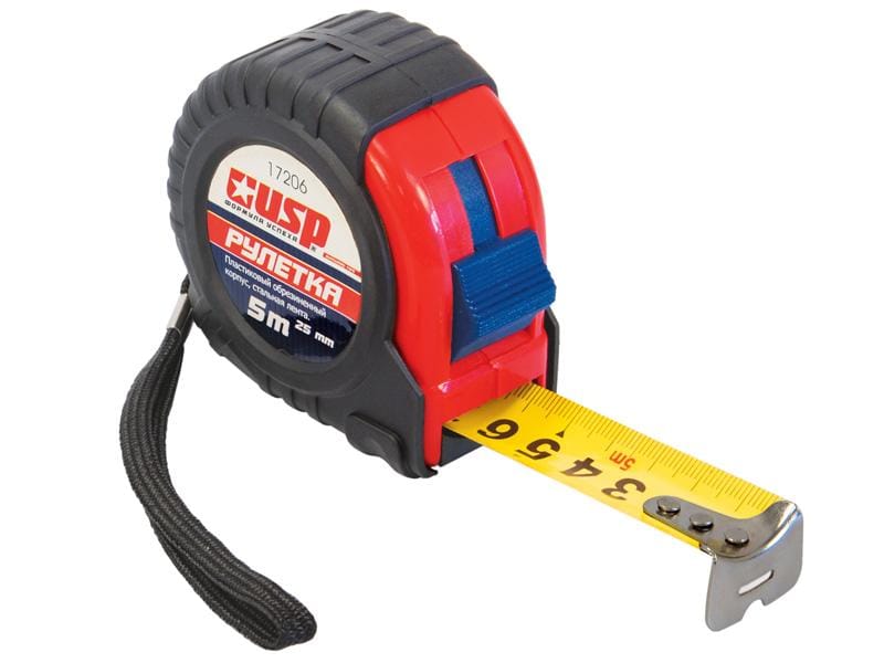 Рулетка  7,5мх25мм "USP"  обрезиненный корпус, стопор, артикул УТ000046813