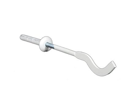 Кронштейн штыревой белый плоский 7х180 (с дюбелем), артикул УТ000016080