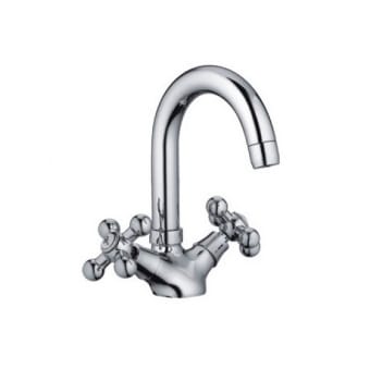 Смеситель для раковины FRAP хром (ручки крест, на шпильке) F1319, артикул F1319