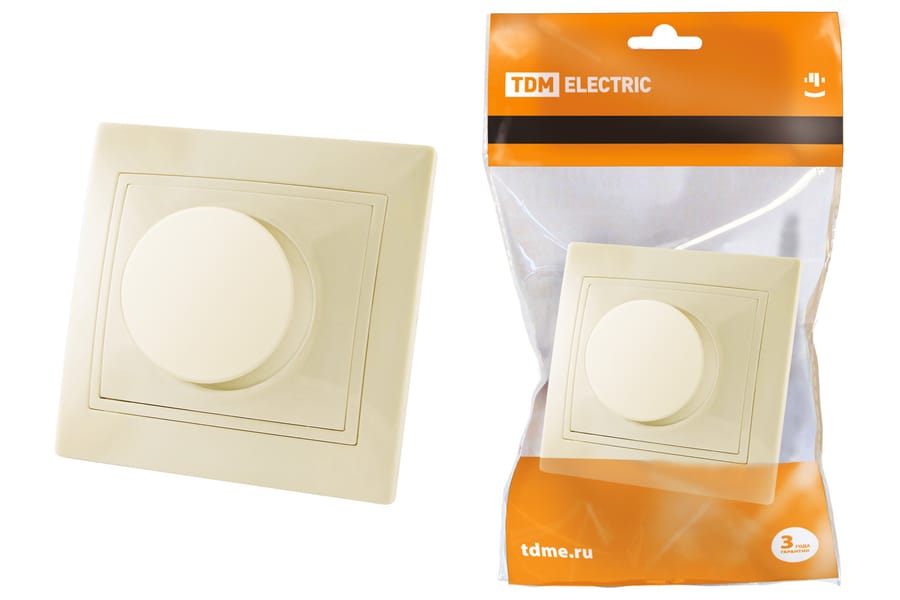 Светорегулятор поворотный  "Таймыр" сл. кость RL 600 Вт TDM, артикул SQ1814-0124