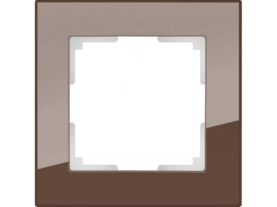 Рамка  1 Пост Универсальная Мокко Стекло    Favorit Werkel, артикул УТ000047669