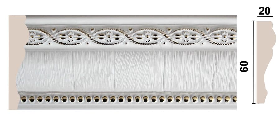 Плинтус потолочный Де-Багет П04 70/40, артикул 124649