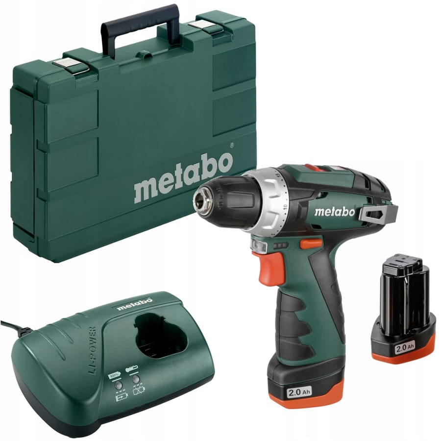 Акк. винт. Metabo PowerMaX BS, 10,8В, 2x2,0Ач, 1400об/мин, 10мм, 0,9кг 34Нм кейс, артикул УТ000090367