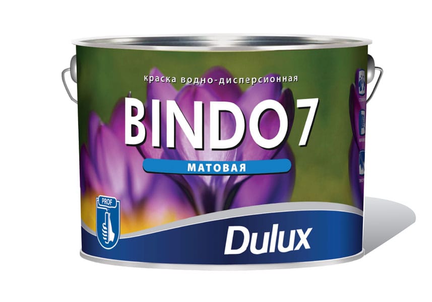 Краска ВД Dulux BINDO 7BС для стен и потолков (база для насыщ. тонов) 2,25л, артикул УТ000014562