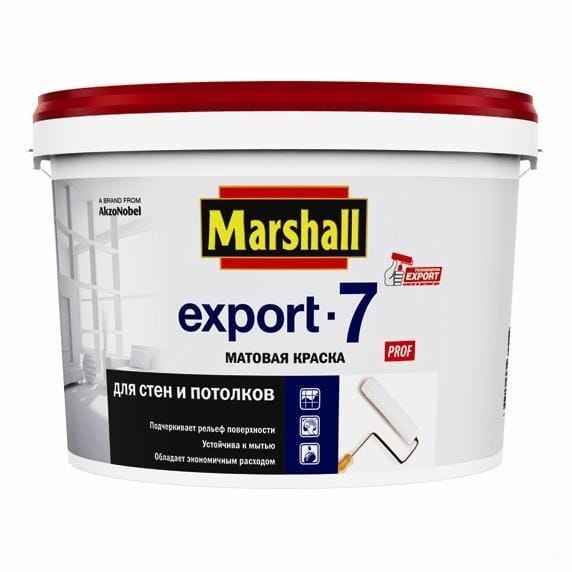 Краска ВД Marshall EXPORT 7 BС база под колеровку 2,5л., артикул УТ000014577