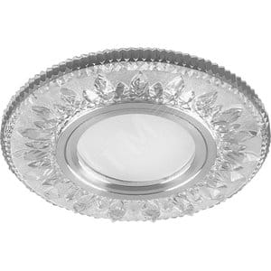 Светильник ИВО-50w G5.3 со светодиодной подсветкой 4000К хром со стеклом, артикул УТ000091906