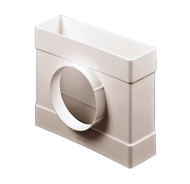 Соединитель T-образный прямоугольного воздуховода 60х120 с выходом на фланцевые распределители D100, артикул 612ТФ10П