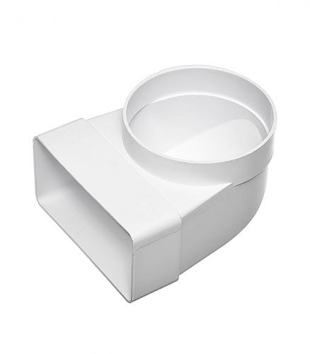 Соединитель 90° прямоугольного воздуховода 60х120 с круглым D100мм, артикул 612СК10КП