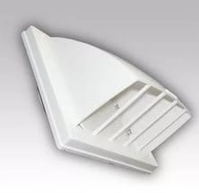 Выход стенной вытяжной с обратным клапаном 175*175 с фланцем D100 белый, артикул К10ФВ