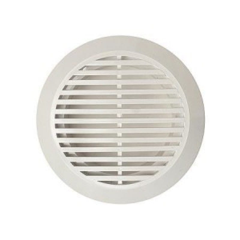 Решетка наружная приточно-вытяжная круглая D130 с фланцем D100 IVORY, артикул УТ000042395